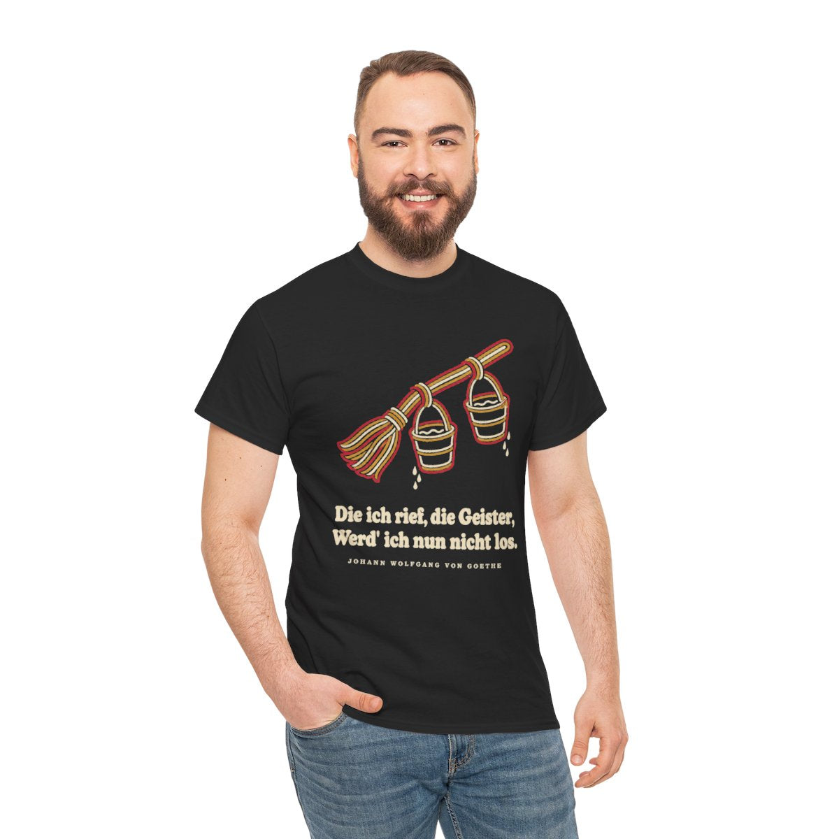 Unisex T-Shirt mit Zitat - Goethe - Die ich rief die Geister – person-3