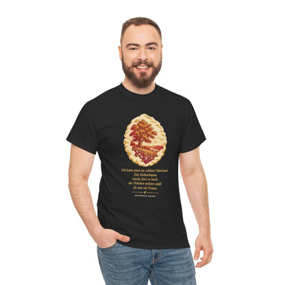 Unisex T-Shirt mit Zitat - Heine - Schönes Vaterland Traum – person-3