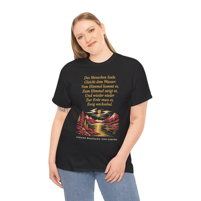 Unisex T-Shirt mit Zitat - Goethe - Des Menschen Seele – person-2