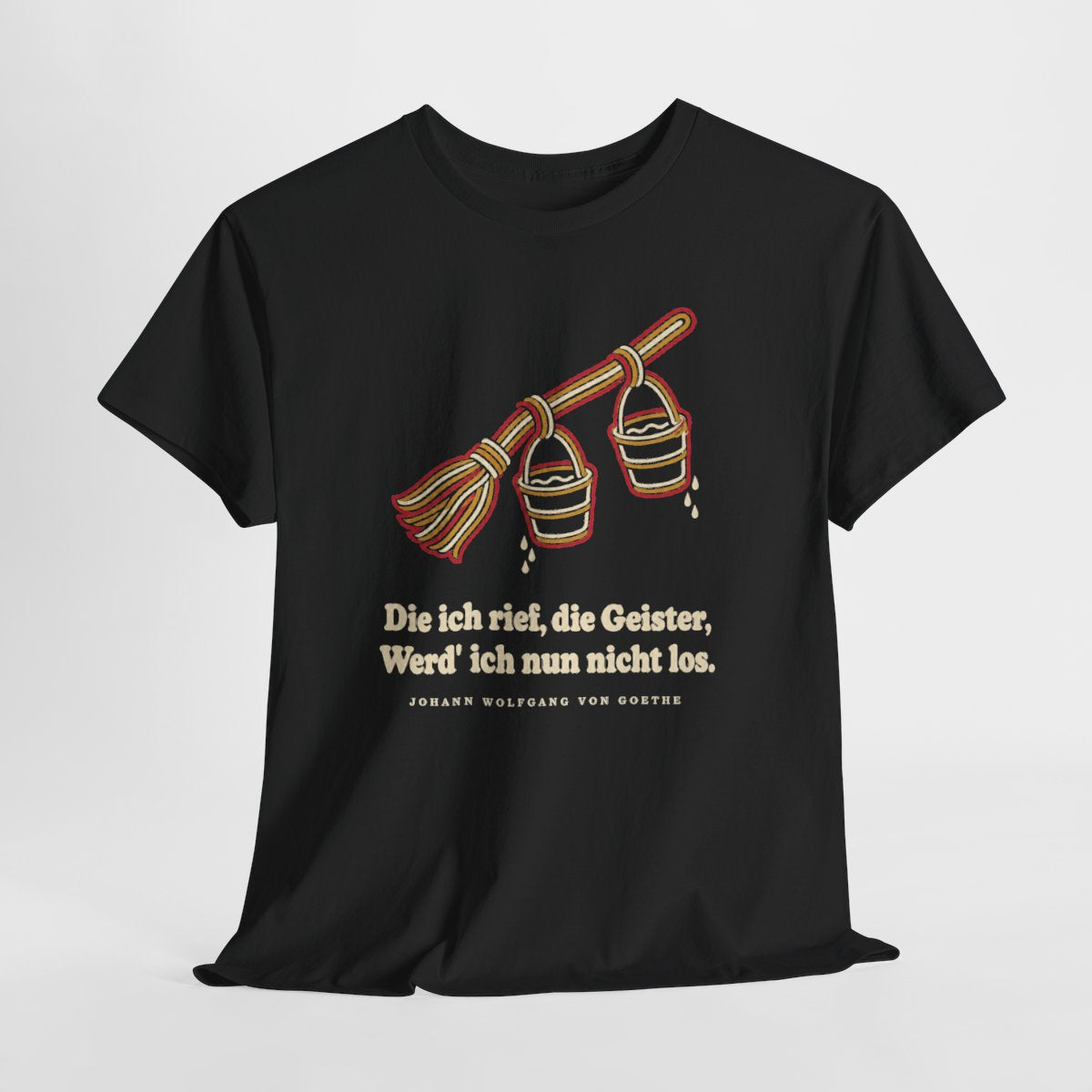 Unisex T-Shirt mit Zitat - Goethe - Die ich rief die Geister – hanging-1