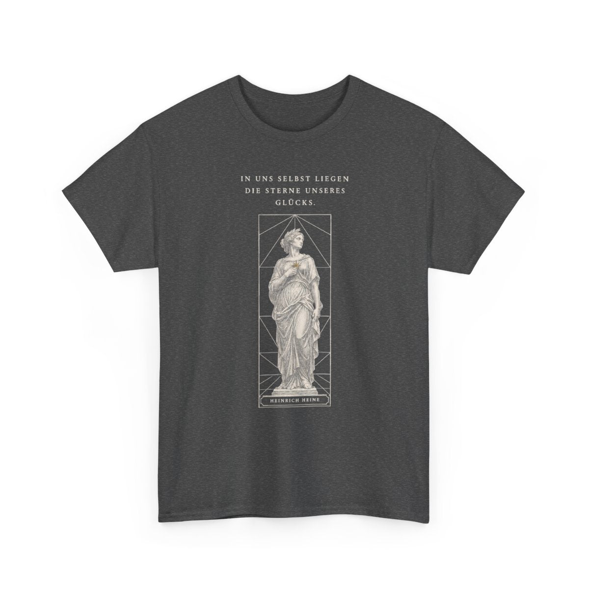 Unisex T-Shirt mit Zitat - Heine - In uns selbst liegen – front-2