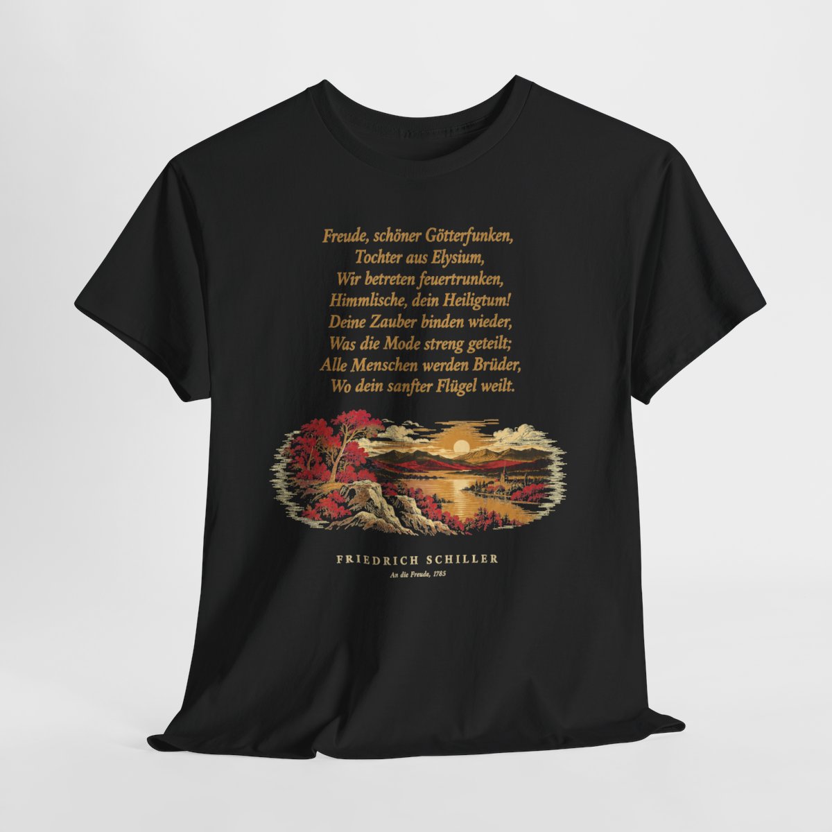 Unisex T-Shirt mit Zitat - Schiller - Freude, schöner Götterfunken – hanging-1
