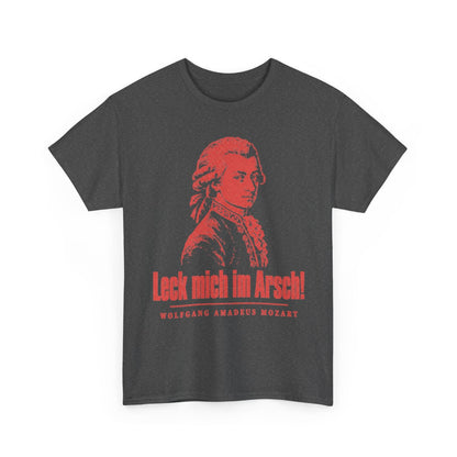 Unisex T-Shirt mit Zitat - Mozart - Leck mich im Arsch Vintage – front-2