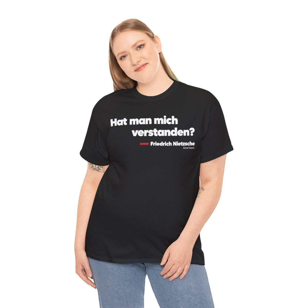 Unisex T-Shirt mit Zitat - Nietzsche - Hat man mich verstanden – person-2