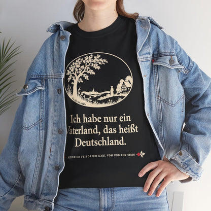 Unisex T-Shirt mit Zitat - Stein - Ich habe nur ein Vaterland Scherenschnitt – lifestyle