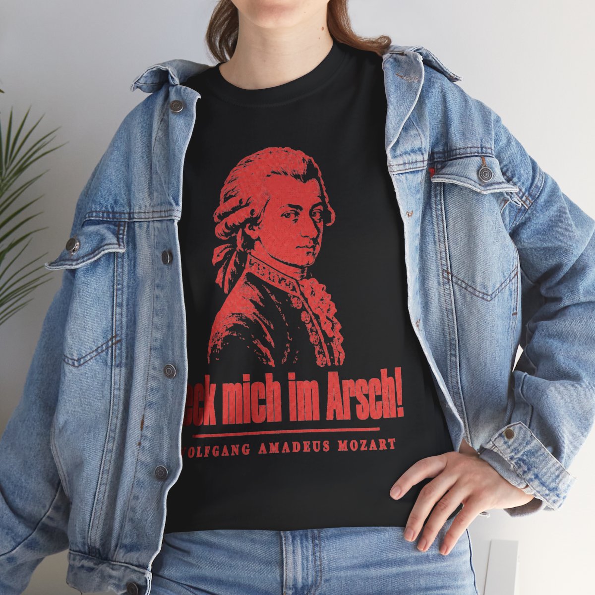 Unisex T-Shirt mit Zitat - Mozart - Leck mich im Arsch Vintage – lifestyle