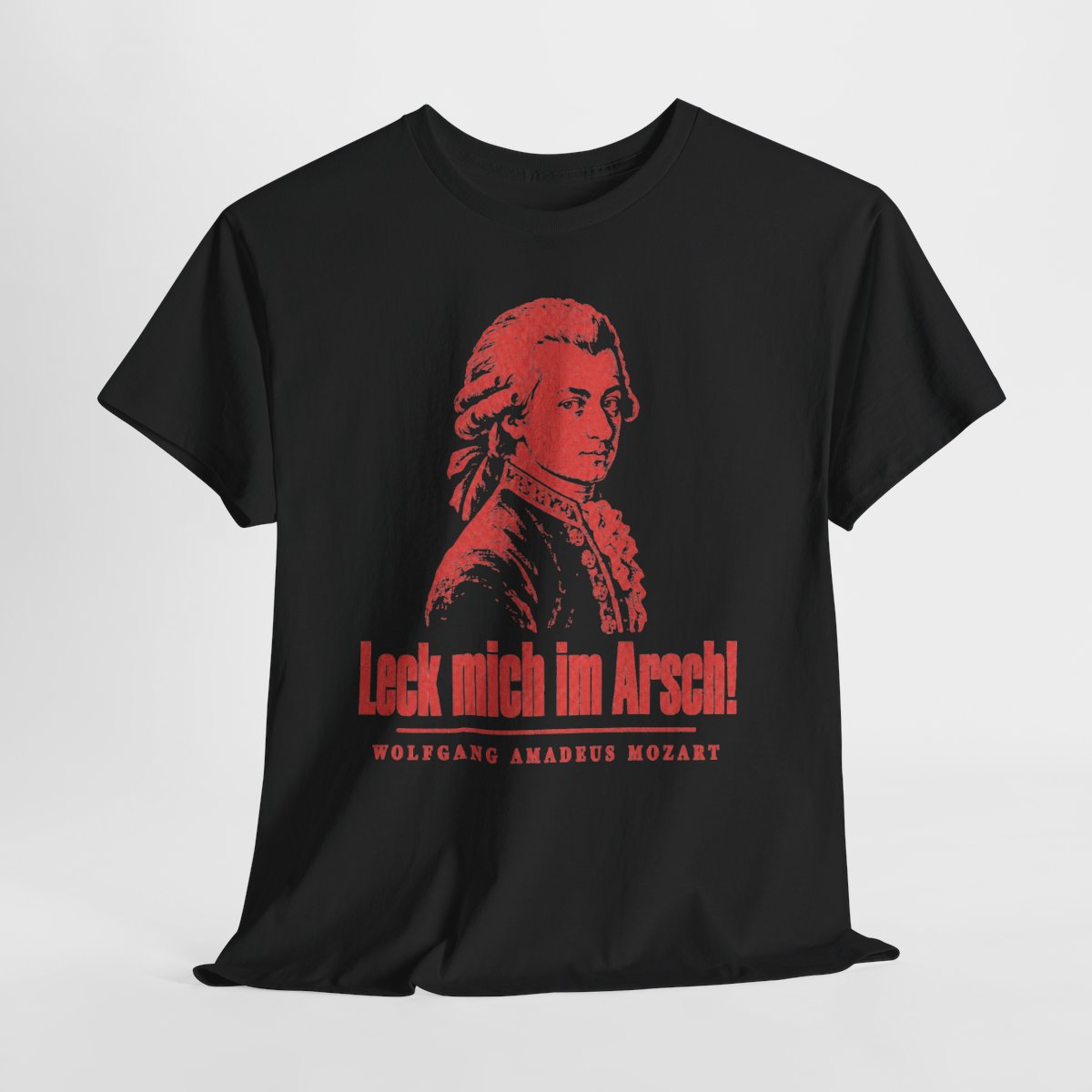 Unisex T-Shirt mit Zitat - Mozart - Leck mich im Arsch Vintage – hanging-1