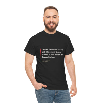 Unisex T-Shirt mit Zitat - Kraus - Keinen Gedanken haben – person-3