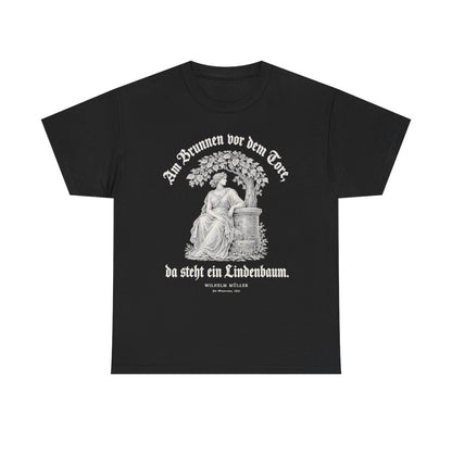 Unisex T-Shirt mit Zitat - Müller - Am Brunnen vor dem Tore Gravur – front
