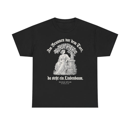 Unisex T-Shirt mit Zitat - Müller - Am Brunnen vor dem Tore Gravur – front
