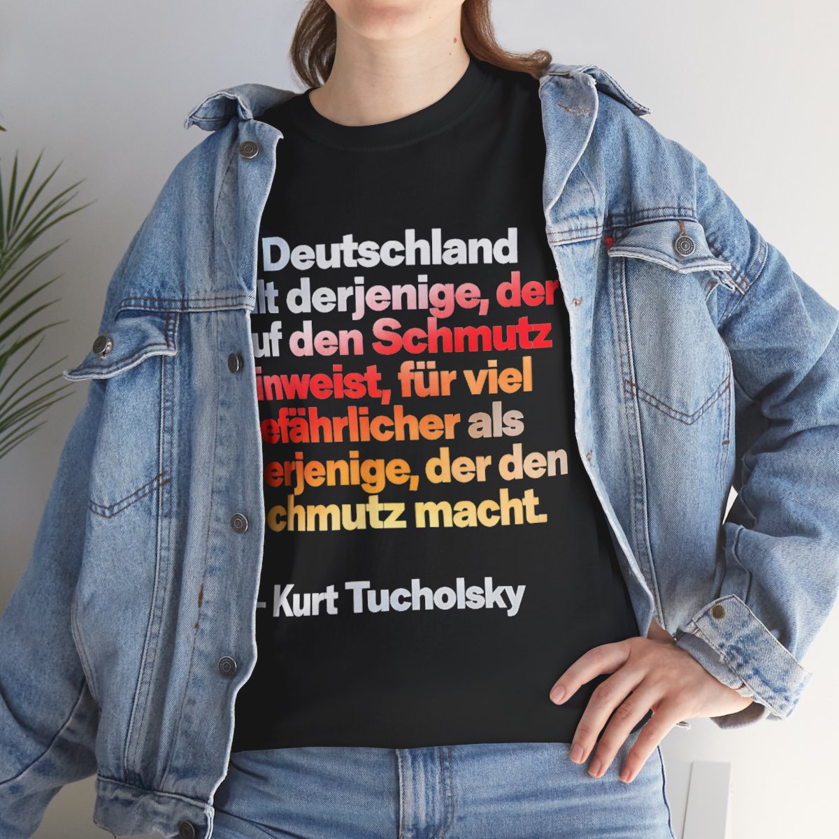 Unisex T-Shirt mit Zitat - Tucholsky - Schmutz – lifestyle