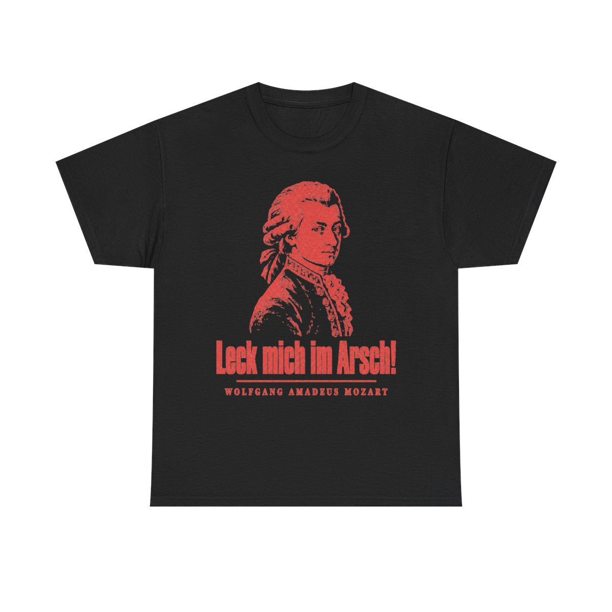 Unisex T-Shirt mit Zitat - Mozart - Leck mich im Arsch Vintage – front