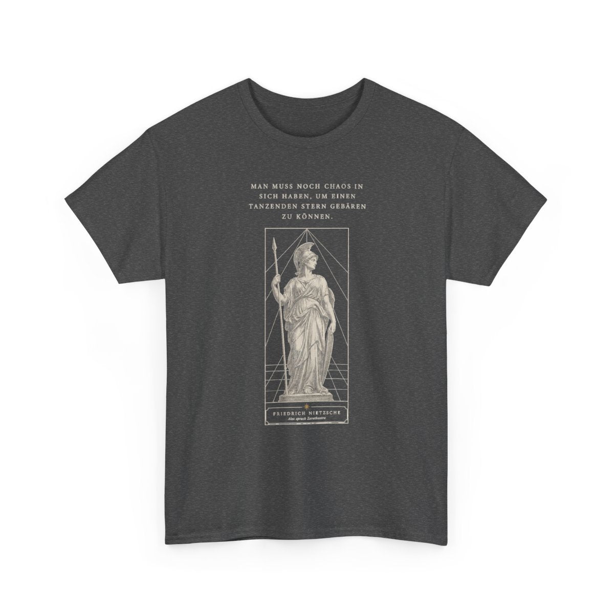 Unisex T-Shirt mit Zitat - Nietzsche - Man muss noch Chaos – front-2