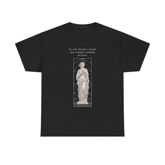 Unisex T-Shirt mit Zitat - Heine - In uns selbst liegen – front
