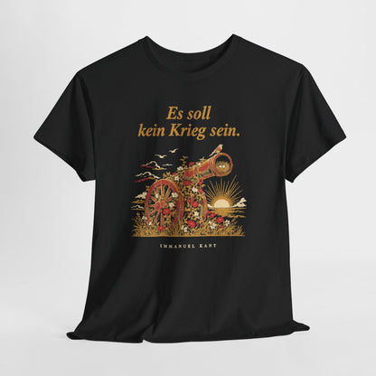 Unisex T-Shirt mit Zitat - Kant - Es soll kein Krieg sein – hanging-1