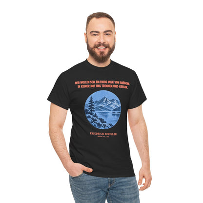Unisex T-Shirt mit Zitat - Schiller - Wir wollen sein ein einzig – person-3