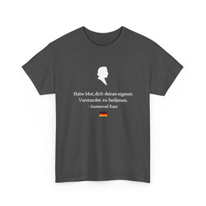Unisex T-Shirt mit Zitat - Kant - Habe Mut Silhouette – front-2