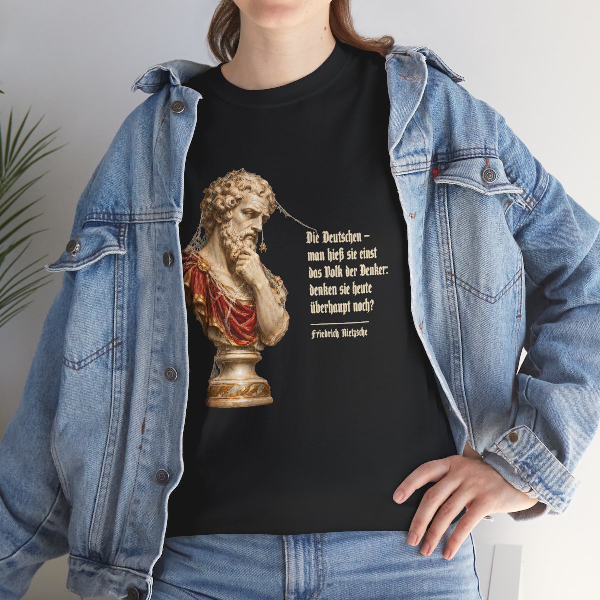 Unisex T-Shirt mit Zitat - Nietzsche - Volk der Denker – lifestyle