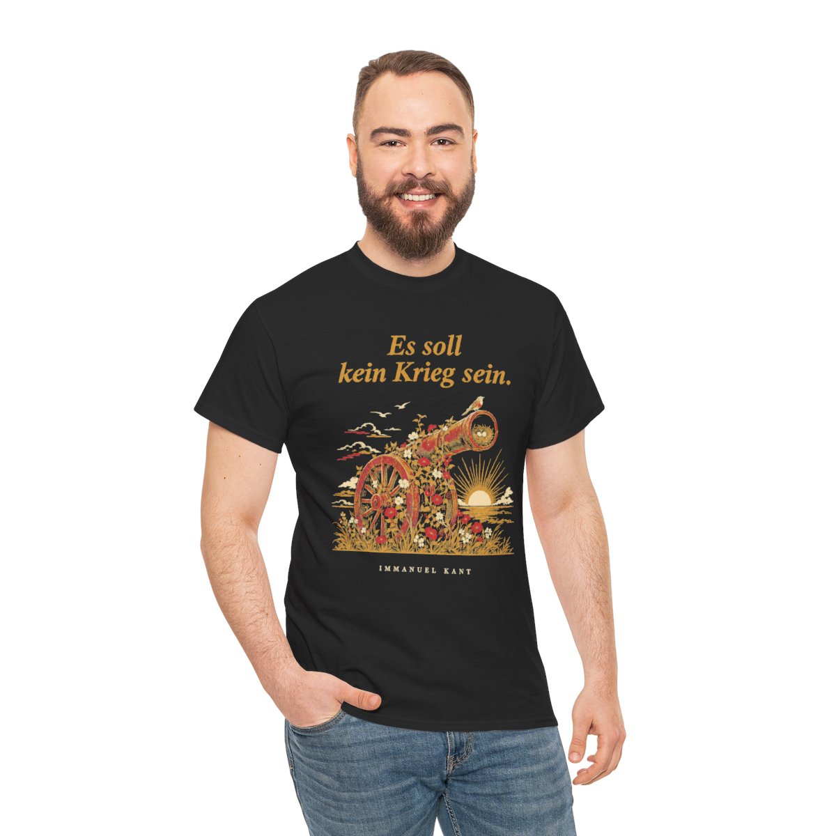Unisex T-Shirt mit Zitat - Kant - Es soll kein Krieg sein – person-3