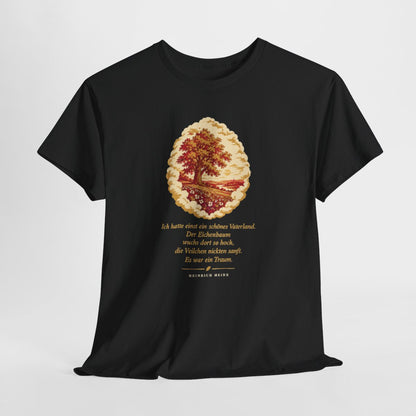 Unisex T-Shirt mit Zitat - Heine - Schönes Vaterland Traum – hanging-1
