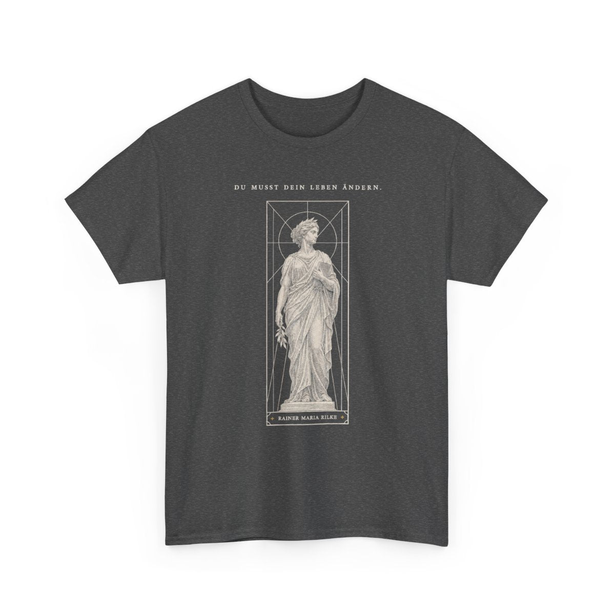 Unisex T-Shirt mit Zitat - Rilke - Du musst dein Leben ändern – front-2