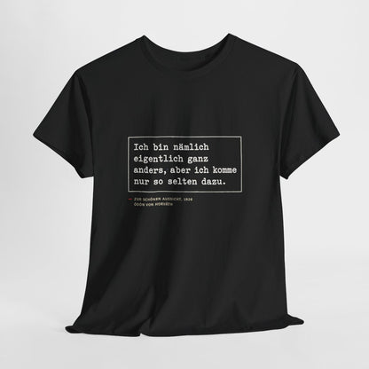 Unisex T-Shirt mit Zitat - Horváth - Eigentlich ganz anders – hanging-1