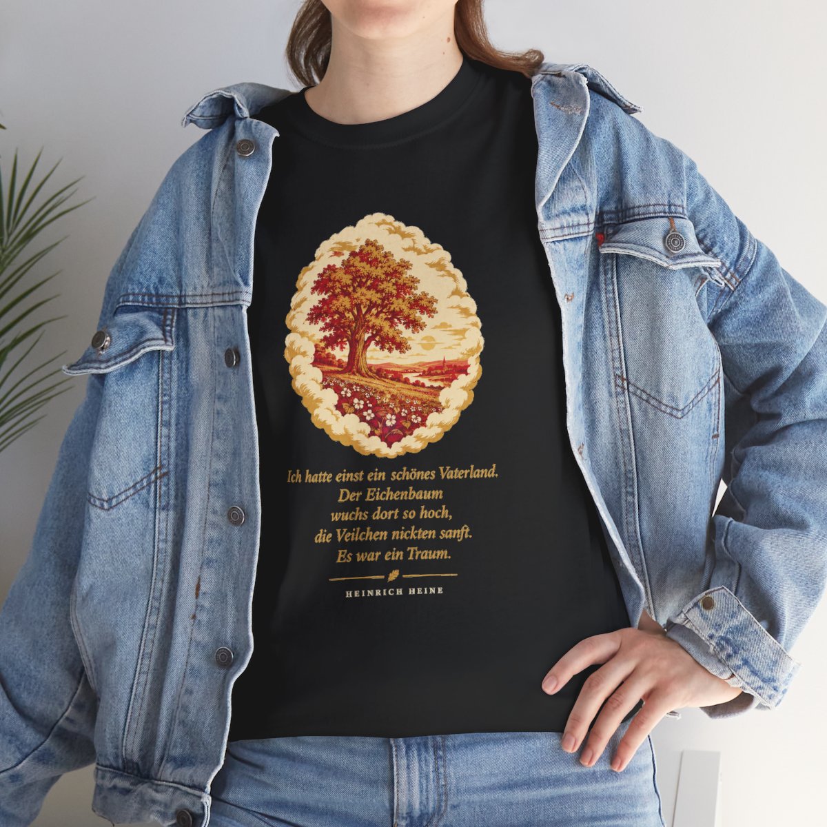 Unisex T-Shirt mit Zitat - Heine - Schönes Vaterland Traum – lifestyle