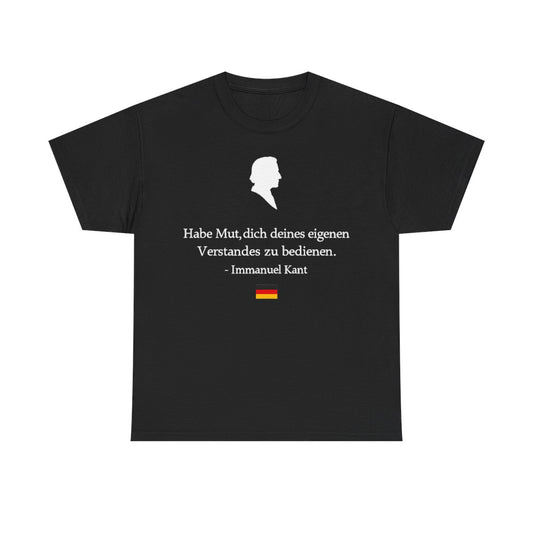 Unisex T-Shirt mit Zitat - Kant - Habe Mut Silhouette – front