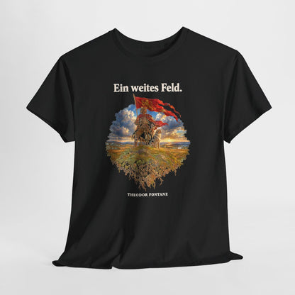 Unisex T-Shirt mit Zitat - Fontane - Ein weites Feld – hanging-1