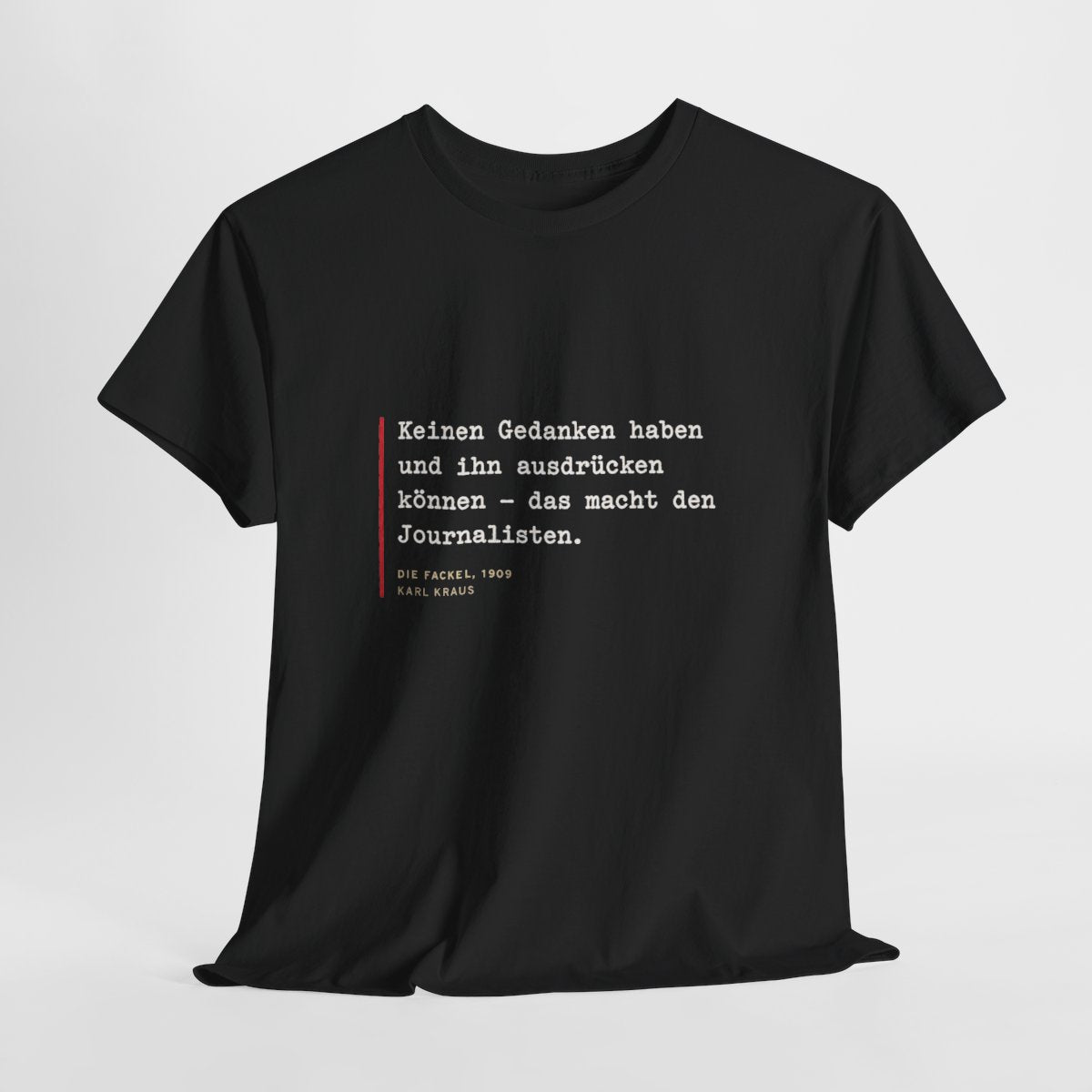 Unisex T-Shirt mit Zitat - Kraus - Keinen Gedanken haben – hanging-1