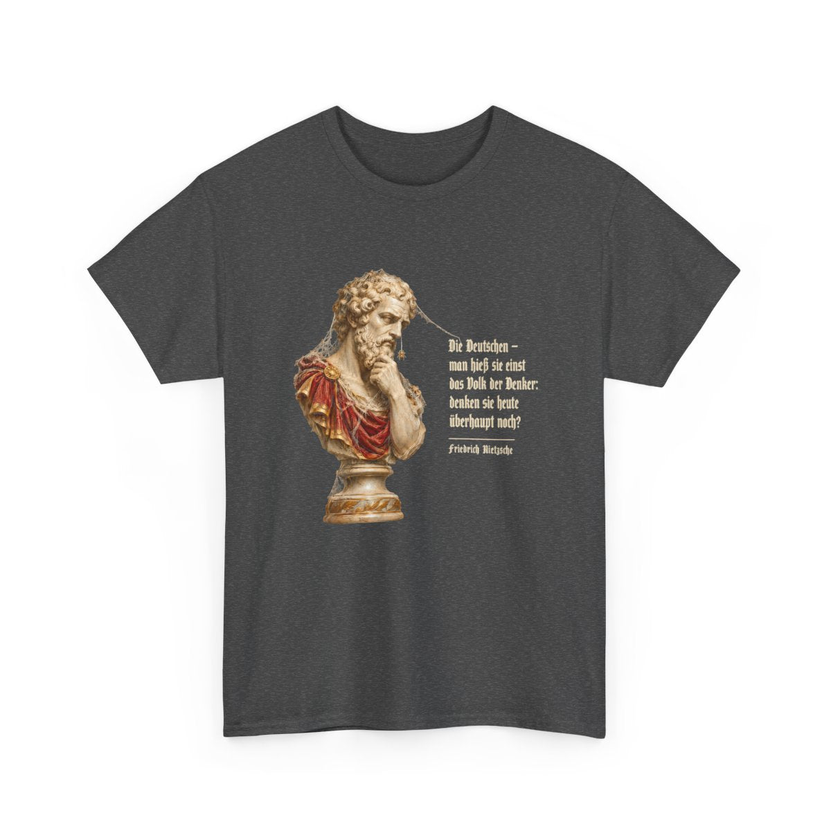 Unisex T-Shirt mit Zitat - Nietzsche - Volk der Denker – front-2