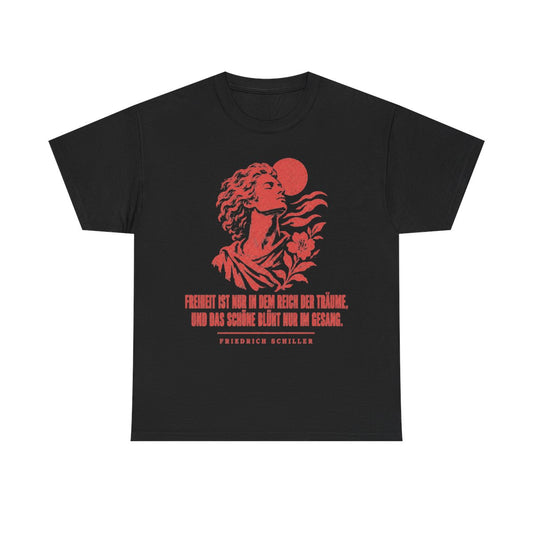 Unisex T-Shirt mit Zitat - Schiller - Freiheit ist – front