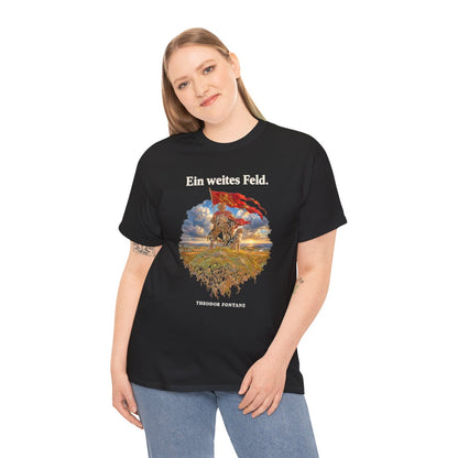 Unisex T-Shirt mit Zitat - Fontane - Ein weites Feld – person-2