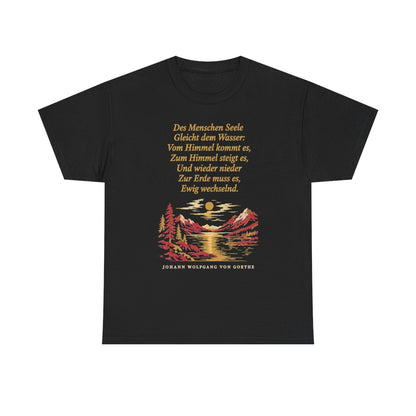 Unisex T-Shirt mit Zitat - Goethe - Des Menschen Seele – front