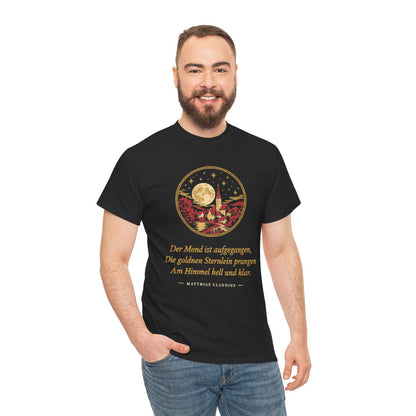 Unisex T-Shirt mit Zitat - Claudius - Der Mond ist aufgegangen – person-3