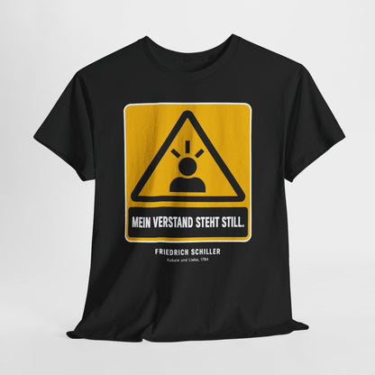 Unisex T-Shirt mit Zitat - Schiller - Mein Verstand steht still – hanging-1