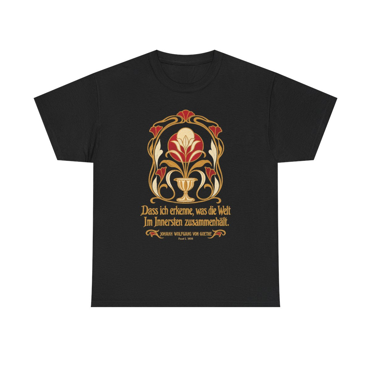 Unisex T-Shirt mit Zitat - Goethe - Dass ich erkenne, was die Welt – front