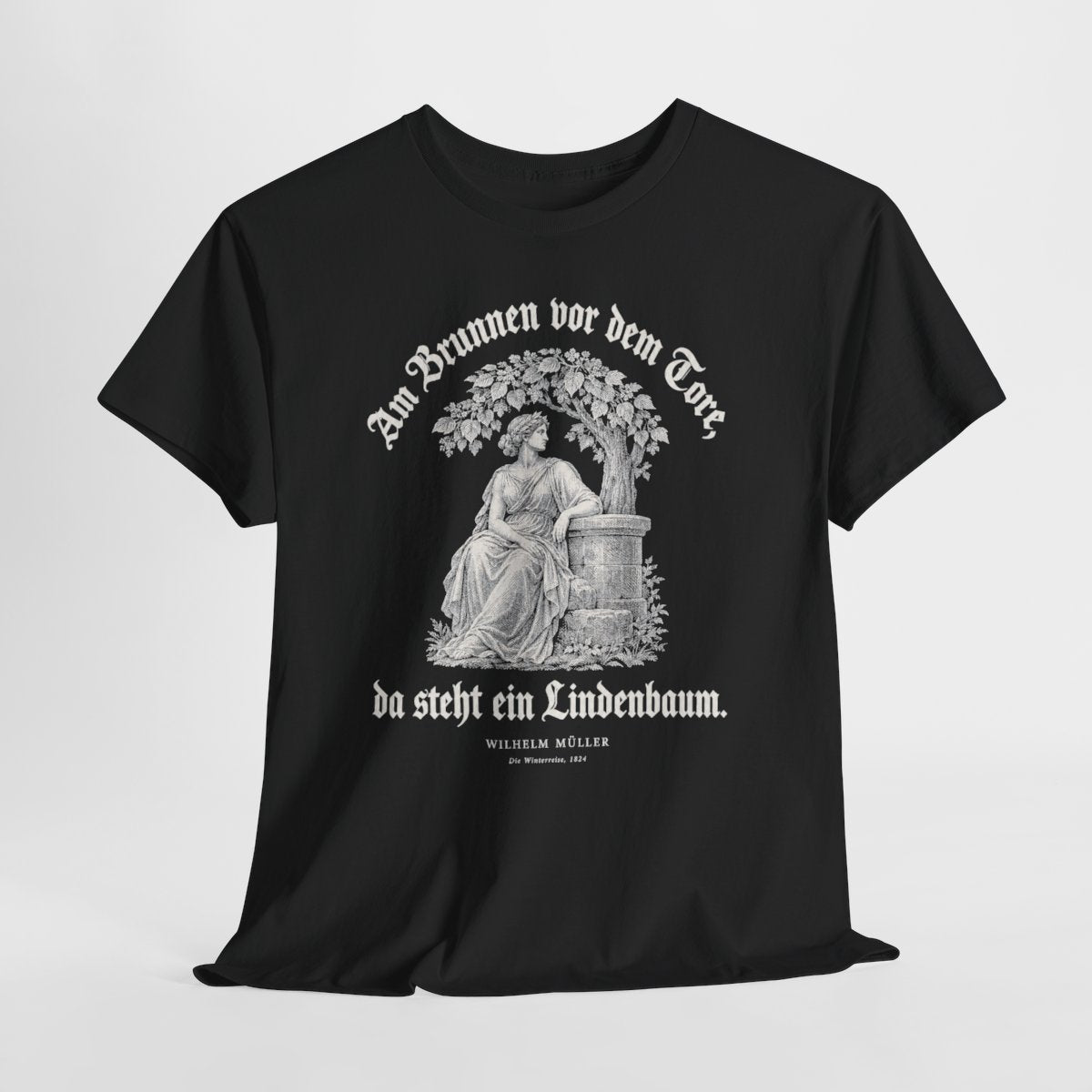 Unisex T-Shirt mit Zitat - Müller - Am Brunnen vor dem Tore Gravur – hanging-1