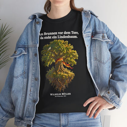 Unisex T-Shirt mit Zitat - Müller - Am Brunnen vor dem Tore – lifestyle