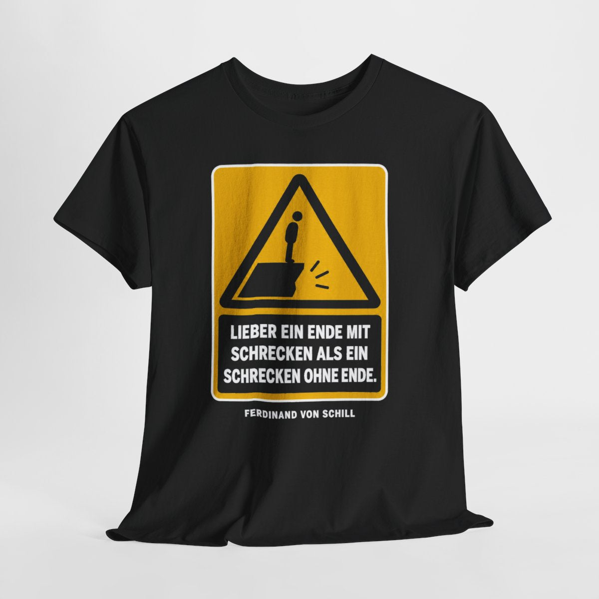 Unisex T-Shirt mit Zitat - Schill - Lieber ein Ende mit Schrecken – hanging-1