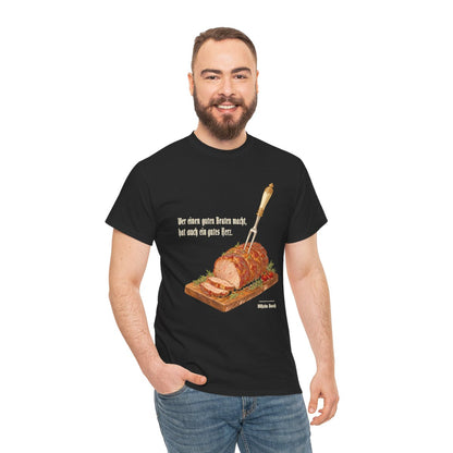 Unisex T-Shirt mit Zitat - Busch - Ein guter Braten – person-3