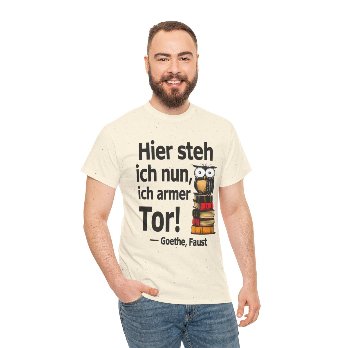 Unisex T-Shirt mit Zitat - Goethe - Ich armer Tor – person-3