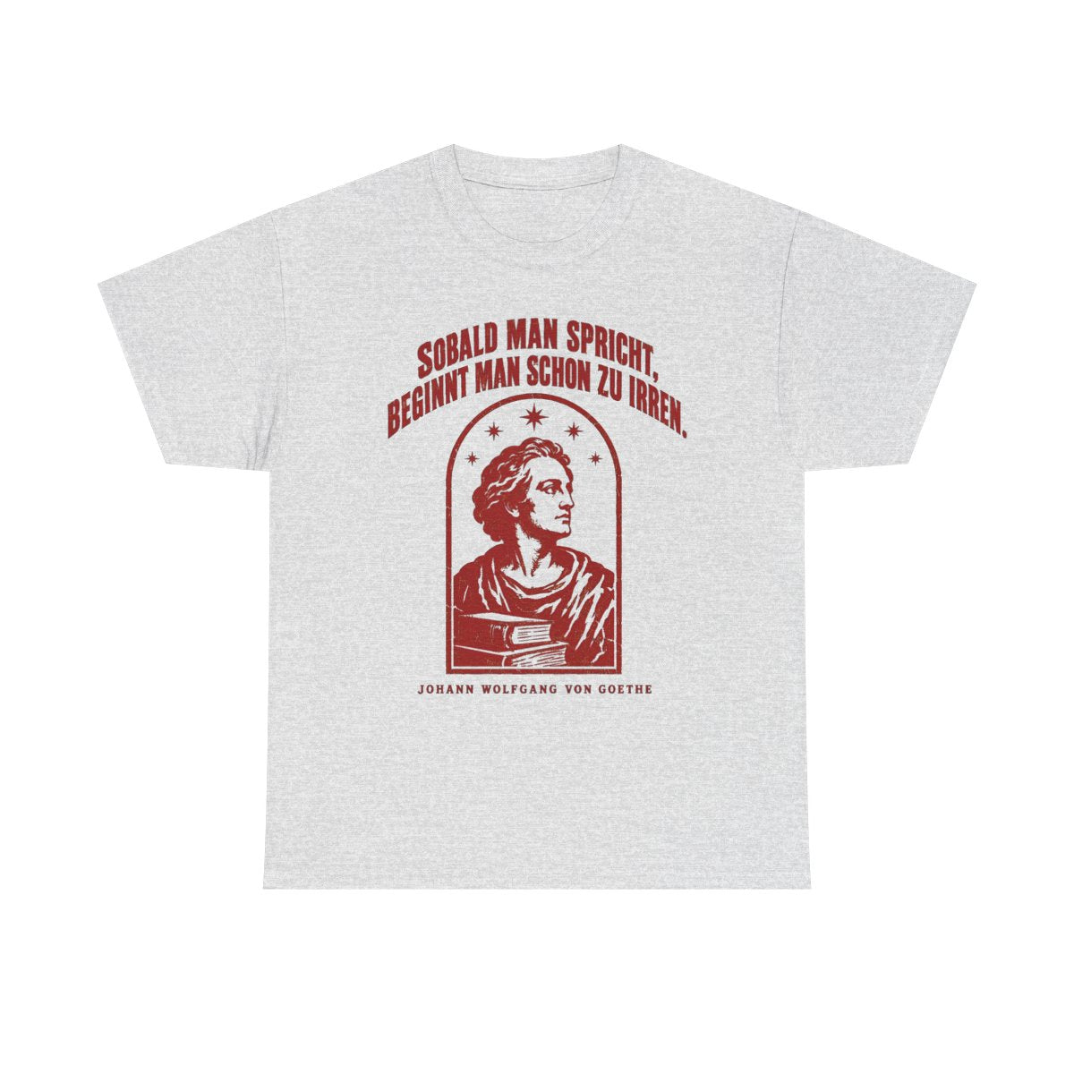 Unisex T-Shirt mit Zitat - Goethe - Sobald man spricht Vintage – front