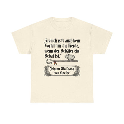 Unisex T-Shirt mit Zitat - Goethe - Schäfer ein Schaf – front