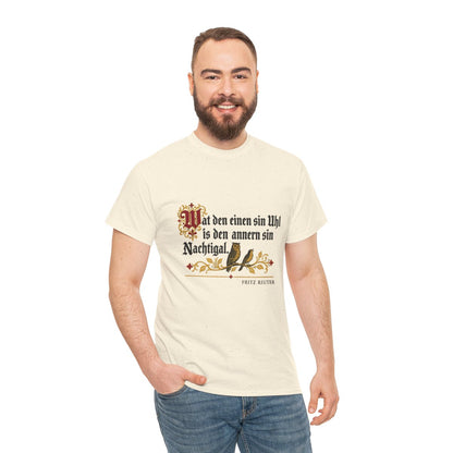 Unisex T-Shirt mit Zitat - Reuter - Uhl und Nachtigal – person-3