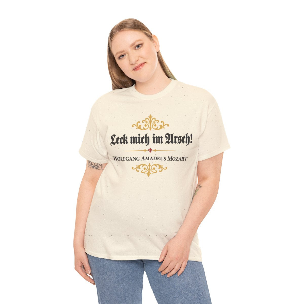 Unisex T-Shirt mit Zitat - Mozart - Leck mich im Arsch – person-2
