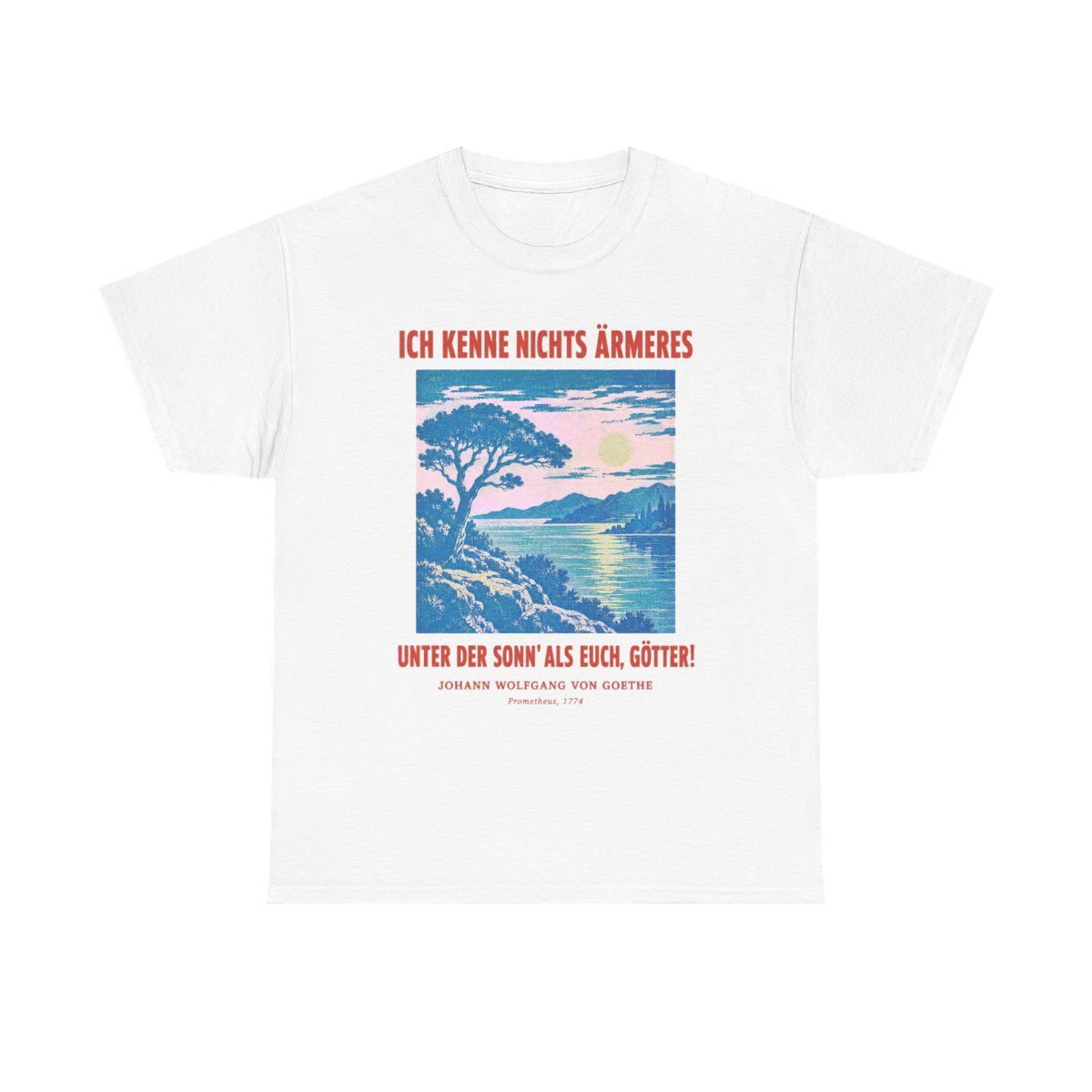 Unisex T-Shirt mit Zitat - Goethe - Ich kenne nichts Ärmeres – front