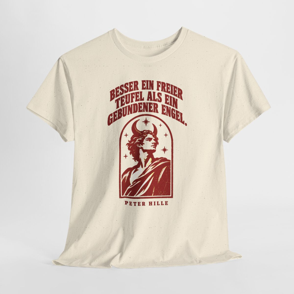 Unisex T-Shirt mit Zitat - Hille - Besser ein freier Teufel Vintage – hanging-1