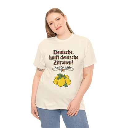 Unisex T-Shirt mit Zitat - Tucholsky - Deutsche Zitronen – person-2