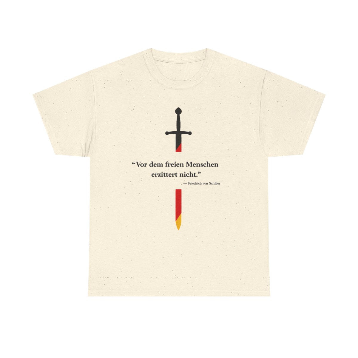 Unisex T-Shirt mit Zitat - Schiller - Vor dem freien Menschen – front
